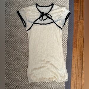 Find Me Now cream Mariposa lace bow tee